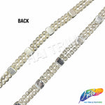 SALE! 3/8" 2-row Crystal Acrylic Rhinestones with Octagon Stones, QL-148