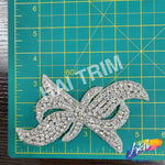 Ribbon Bow Beaded Rhinestone Applique, RA-033 Colors