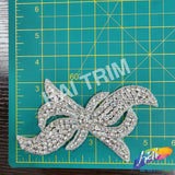 Ribbon Bow Beaded Rhinestone Applique, RA-033 Colors