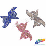 Ribbon Bow Beaded Rhinestone Applique, RA-033 Colors