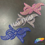 Ribbon Bow Beaded Rhinestone Applique, RA-033 Colors