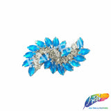 Fancy Wavy Rhinestone Motif Applique, RA-082