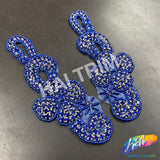 Beaded Rhinestone Motif Applique (sold by pair), RA-254 Colors