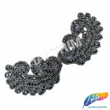 Angel Wing Beaded Rhinestone Applique (sold by pair), RA-256 Colors