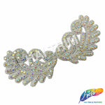 Angel Wing Beaded Rhinestone Applique (sold by pair), RA-256