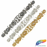 Crystal Jewel Motif Rhinestone Applique with Felt Backing, RA-260