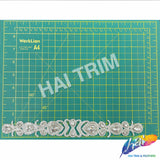 Crystal Jewel Motif Rhinestone Applique with Felt Backing, RA-260