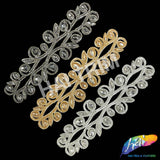 Crystal Jewel Motif Rhinestone Applique with Felt Backing, RA-261