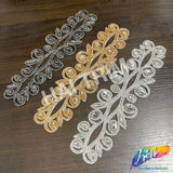 Crystal Jewel Motif Rhinestone Applique with Felt Backing, RA-261