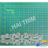 Crystal Jewel Motif Rhinestone Applique with Felt Backing, RA-261