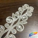 Crystal Jewel Motif Rhinestone Applique with Felt Backing, RA-261