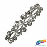 Crystal Jewel Motif Rhinestone Applique with Felt Backing, RA-261