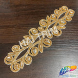 Crystal Jewel Motif Rhinestone Applique with Felt Backing, RA-261