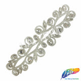 Crystal Jewel Motif Rhinestone Applique with Felt Backing, RA-261