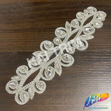 Crystal Jewel Motif Rhinestone Applique with Felt Backing, RA-261