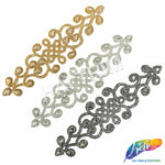 Crystal Jewel Motif Rhinestone Applique with Felt Backing, RA-262