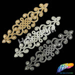 Crystal Jewel Motif Rhinestone Applique with Felt Backing, RA-262