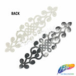 Crystal Jewel Motif Rhinestone Applique with Felt Backing, RA-262