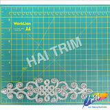Crystal Jewel Motif Rhinestone Applique with Felt Backing, RA-262