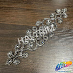 Crystal Jewel Motif Rhinestone Applique with Felt Backing, RA-262