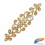 Crystal Jewel Motif Rhinestone Applique with Felt Backing, RA-262