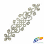 Crystal Jewel Motif Rhinestone Applique with Felt Backing, RA-262