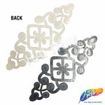 Crystal Jewel Motif Rhinestone Applique with Felt Backing, RA-263