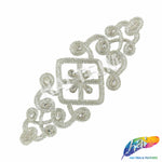 Crystal Jewel Motif Rhinestone Applique with Felt Backing, RA-263