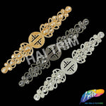 Crystal Jewel Motif Rhinestone Applique with Felt Backing, RA-264