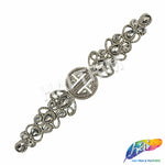 Crystal Jewel Motif Rhinestone Applique with Felt Backing, RA-264