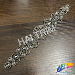 Crystal Jewel Motif Rhinestone Applique with Felt Backing, RA-264