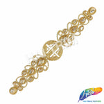 Crystal Jewel Motif Rhinestone Applique with Felt Backing, RA-264