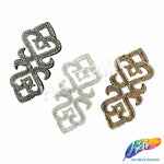 Crystal Motif Rhinestone Applique with Felt Backing, RA-265