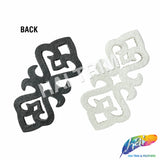 Crystal Motif Rhinestone Applique with Felt Backing, RA-265