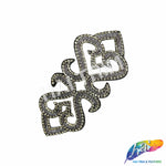 Crystal Motif Rhinestone Applique with Felt Backing, RA-265