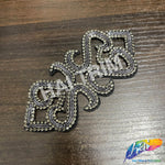Crystal Motif Rhinestone Applique with Felt Backing, RA-265