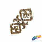 Crystal Motif Rhinestone Applique with Felt Backing, RA-265