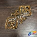 Crystal Motif Rhinestone Applique with Felt Backing, RA-265