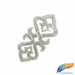 Crystal Motif Rhinestone Applique with Felt Backing, RA-265