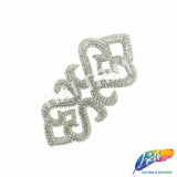 Crystal Motif Rhinestone Applique with Felt Backing, RA-265