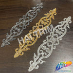 Crystal Jewel Motif Rhinestone Applique with Felt Backing, RA-266