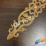 Crystal Jewel Motif Rhinestone Applique with Felt Backing, RA-266