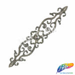 Crystal Jewel Motif Rhinestone Applique with Felt Backing, RA-266