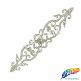 Crystal Jewel Motif Rhinestone Applique with Felt Backing, RA-266