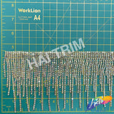 4 1/2" Variegated Crystal Rhinestone Cupchain Fringe, RF-038