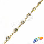 1/4" Round Crystal Rhinestone Cupchain Trim, RT-002