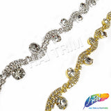 5/8" Wavy Crystal Rhinestone Trim, RT-004