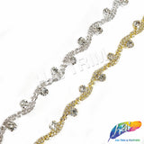 5/8" Wavy Crystal Rhinestone Trim, RT-004