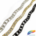 1/2" Wavy Crystal Rhinestone Trim, RT-005