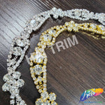 5/8" Flower Teardrop Rhinestone Trim, RT-007